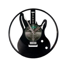 Yesterday's Vinyl Wanduhr Guitar Ø 30 cm, Schwarz Yesterday's Vinyl Wanduhr Guitar Ø 30 cm, Schwarz