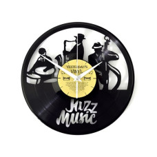 Yesterday's Vinyl Wanduhr Jazz Musik Ø 30 cm, Gold/Schwarz Yesterday's Vinyl Wanduhr Jazz Musik Ø 30 cm, Gold/Schwarz