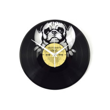 Yesterday's Vinyl Wanduhr Hund Ø 30 cm, Gold/Schwarz Yesterday's Vinyl Wanduhr Hund Ø 30 cm, Gold/Schwarz