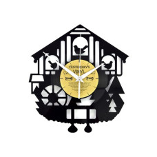 Yesterday's Vinyl Wanduhr Kuckuck Ø 30 cm, Gold/Schwarz Yesterday's Vinyl Wanduhr Kuckuck Ø 30 cm, Gold/Schwarz
