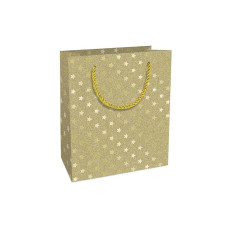 Braun + Company Geschenktasche Glamour Stars 18 x 21 x 8 cm, Gold