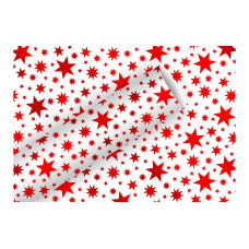 Braun + Company Geschenkpapier Beautiful Stars 70 cm x 1.5 m, Rot