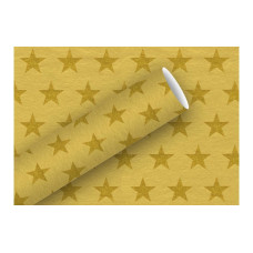 Braun + Company Geschenkpapier Stars Gold 70 cm x 1.5 m, Gold