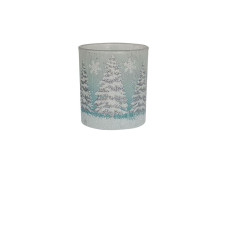 Dameco Weihnachtswindlicht Ice Finish Blau/Weiss,