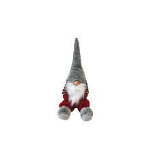 Dameco Weihnachtsfigur Wichtel Santa 60 cm, Grau/Rot