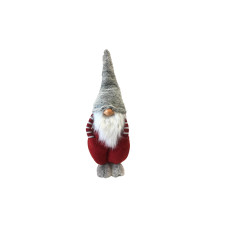 Dameco Weihnachtsfigur Wichtel Santa 55 cm, Grau/Rot