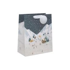 Cart Geschenktasche Winterdorf 26 x 31.5 x 13.5 cm