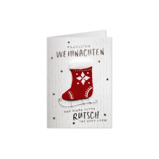 Sheepworld Weihnachtskarte Strick Eislaufen 11 x 16 cm Sheepworld Weihnachtskarte Strick Eislaufen 11 x 16 cm