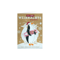 Sheepworld Weihnachtskarte Kork Pinguine 11 x 16 cm