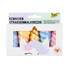 Folia Strassenmalkreide Einhorn 5 Stück