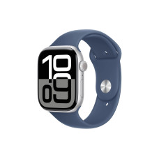 Apple Watch Series 10 46 mm Alu Silber Sport Denim M/L