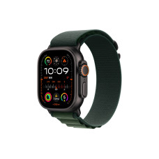 Apple Watch Ultra 2 Black Titanium Alpine Loop Dunkelgrün Large
