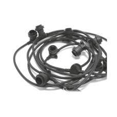 Schönenberger Lichterkette Solo, 10W, 10 x E27, 10 m, Schwarz