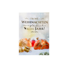 ABC Weihnachtskarte Frohe Weihnachten und Neujahr