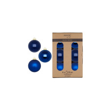 INGES CHRISTMAS DECOR Weihnachtskugel Royal Blue 6 Stück, Blau