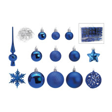 G. Wurm Weihnachtskugel 111-er Set, Blau