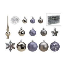 G. Wurm Weihnachtskugel 111-er Set, Grau