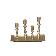 COCON Kerzenhalter mit Tablet 4 Stück, Gold
