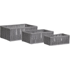 House Nordic Aufbewahrungskorb Arese 3 Stück, Grau