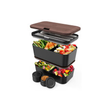 Umami Lunchbox Nestable L Walnut Black Umami Lunchbox Nestable L Walnut Black