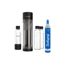 Sodapop Wassersprudler Logan Schwarz matt/Transparent