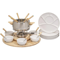 Kadastar Fleischfondue-Set Claudia 29 Teile, Braun/Edelstahl/Weiss Kadastar Fleischfondue-Set Claudia 29 Teile, Braun/Edelstahl/Weiss