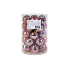 COCON Weihnachtskugel 34 Stück, Rosa