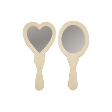 Creativ Company Holzartikel Handspiegel 2 Stück Creativ Company Holzartikel Handspiegel 2 Stück