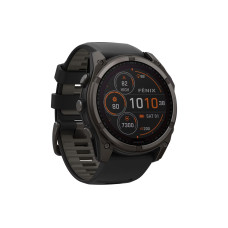 GARMIN Sportuhr Fenix 8 Solar Sapphire, 51 mm Schwarz