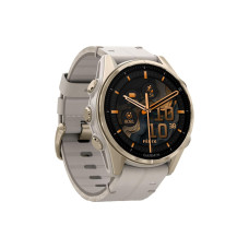 GARMIN Sportuhr Fenix 8 AMOLED Sapphire, 43 mm Hellgrau