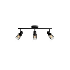 Philips Aufbauspot Palms 3er Spot für E14 Schwarz, ohne Leuchtmittel