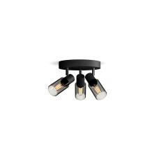 Philips Aufbauspot Palms für E14, rund Schwarz, ohne Leuchtmittel
