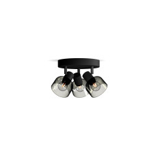 Philips Aufbauspot Sleet 3er Spot für E14, rund Schwarz, ohne LM