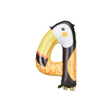 Partydeco Folienballon Nummer 4 als Motiv 68 x 91 cm, 1 Stück