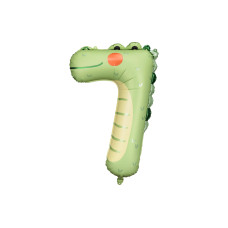 Partydeco Folienballon Nummer 7 als Motiv 56 x 85 cm, 1 Stück