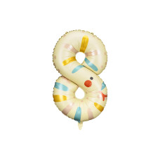 Partydeco Folienballon Nummer 8 als Motiv 55 x 88 cm, 1 Stück