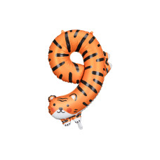 Partydeco Folienballon Nummer 9 als Motiv 64 x 87 cm, 1 Stück